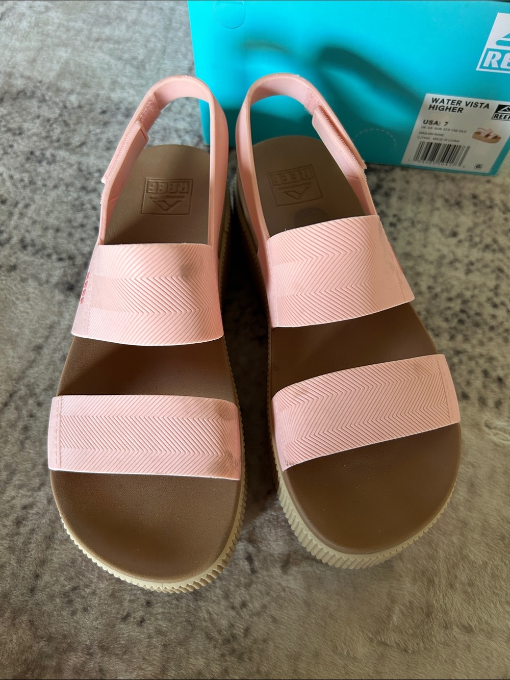 REEF Water Vista Higher Pink Platform Slingback Sandals - Picture 3 of 7